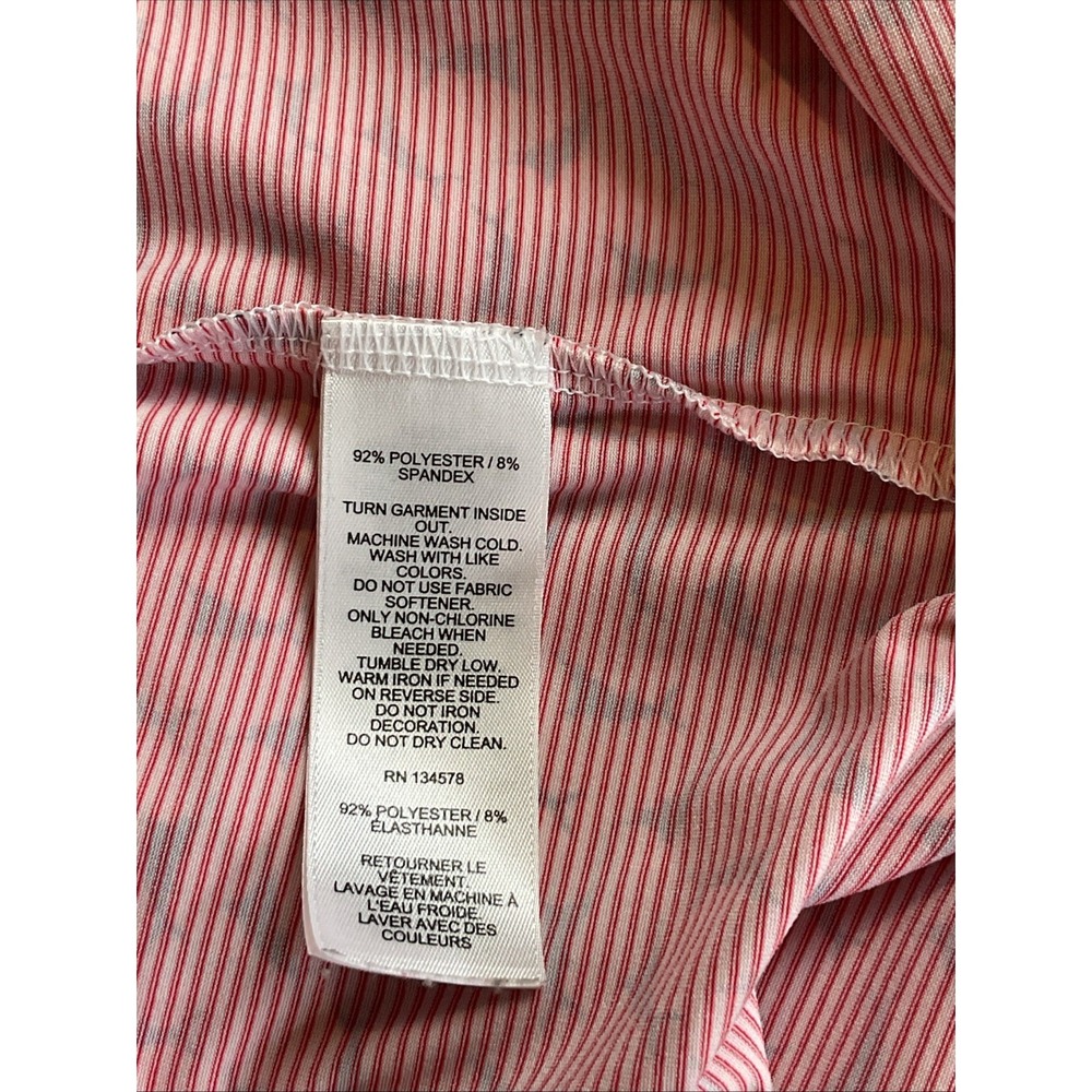 Vineyard Vines Polo Shirt Mens Adult Small White Red Stripes AOP Performance - Picture 12 of 12